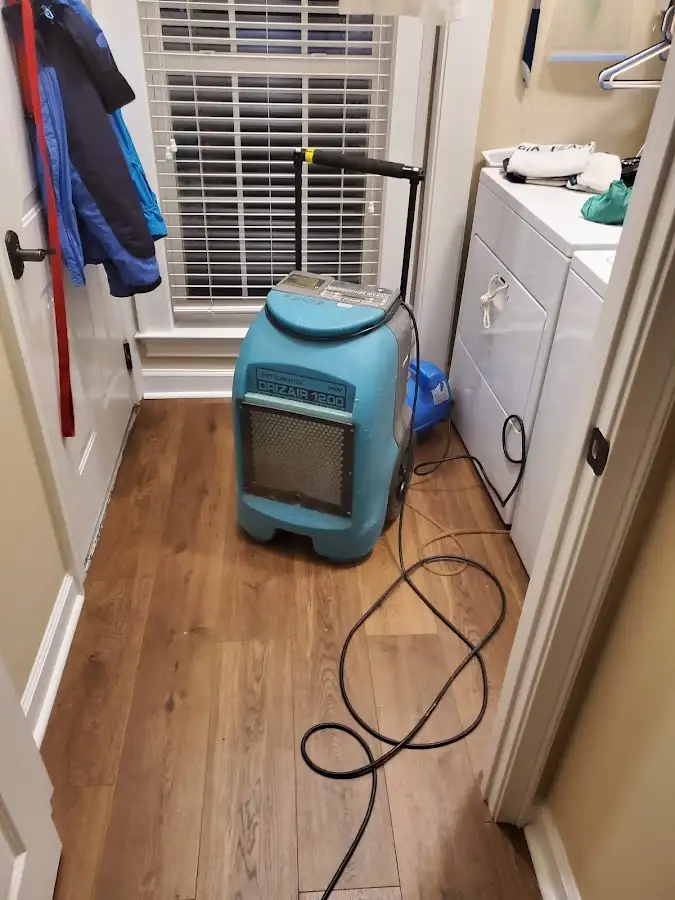 Commercial dehumidifier deployed for Flood Damage Cleanup in Glenarden