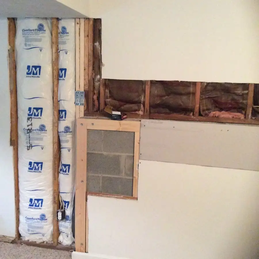 Wall insulation replacement during Contents Cleaning & Restoration in Glenarden
